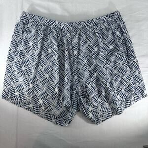 Jack Women's SZ L High Waisted elastic shorts Toy Soldier Print Navy Blue